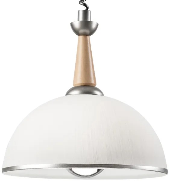 Lampadario a scomparsa CHIARA 1xE27/60W/230V argento/rovere