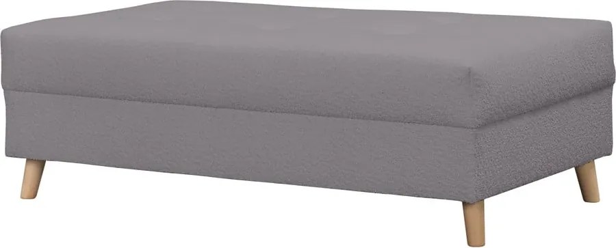 Sgabello grigio scuro in tessuto bouclé Ariella - Ropez