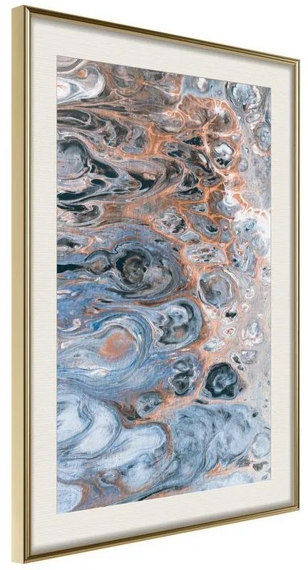 Poster  Surface of the Unknown Planet III  Cornice Quadri Cornice d'oro con passe-partout, Larghezza x Altezza Home decor 40x60