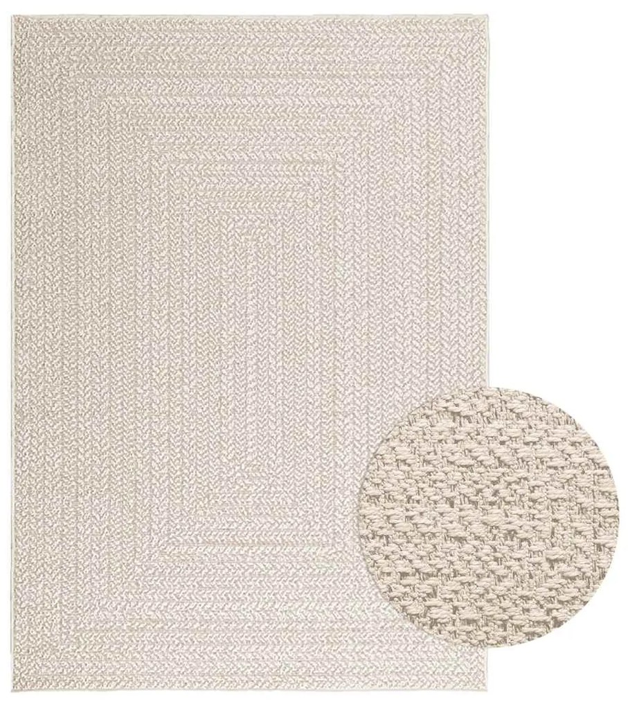 Tappeto Zızur Crema 120x170 Cm Aspetto Iuta Interni Ed Esterni /