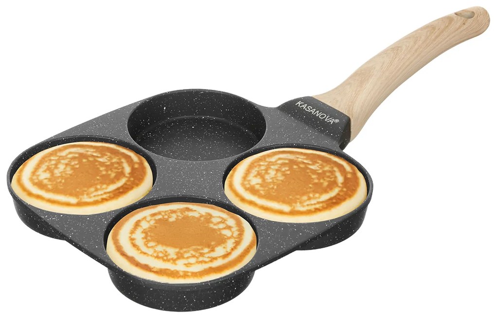 Padella 4 pancake 9 cm grigio