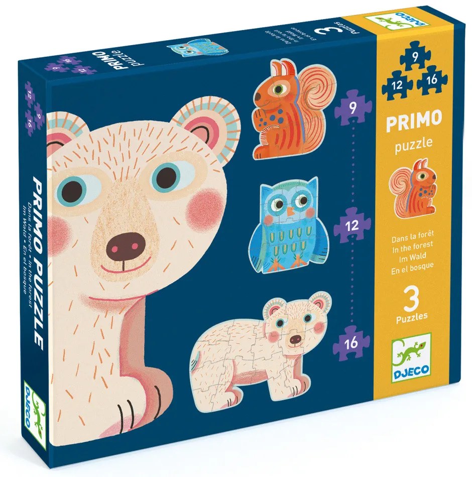 Primo puzzle - nella foresta - 9, 12, 16 pezzi