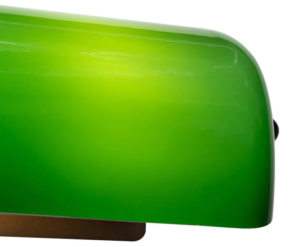 Applique da parete classica bronzo scuro con vetro verde - Banker