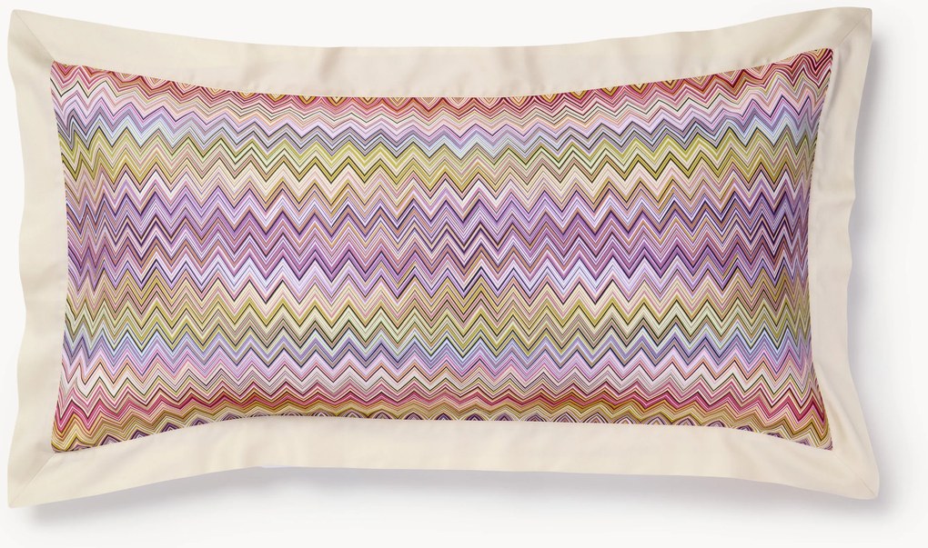 Set di 2 federe in cotone con motivo a zig-zag John Re
