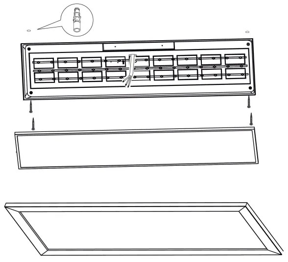 Eglo 99437 - Plafoniera LED PIGLIONASSO LED/32W/230V 345x1245 mm