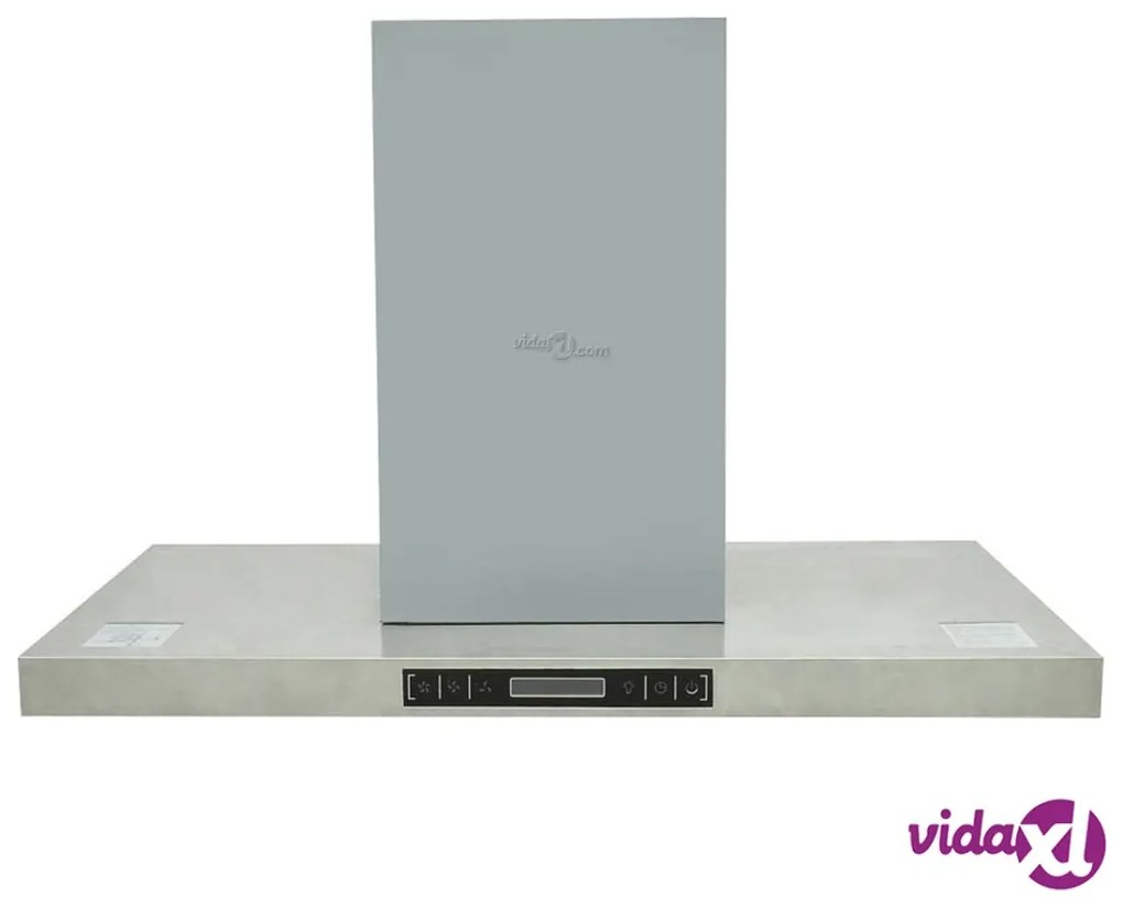 vidaXL Cappa da Cucina a Isola in Acciaio Inox con Display LCD