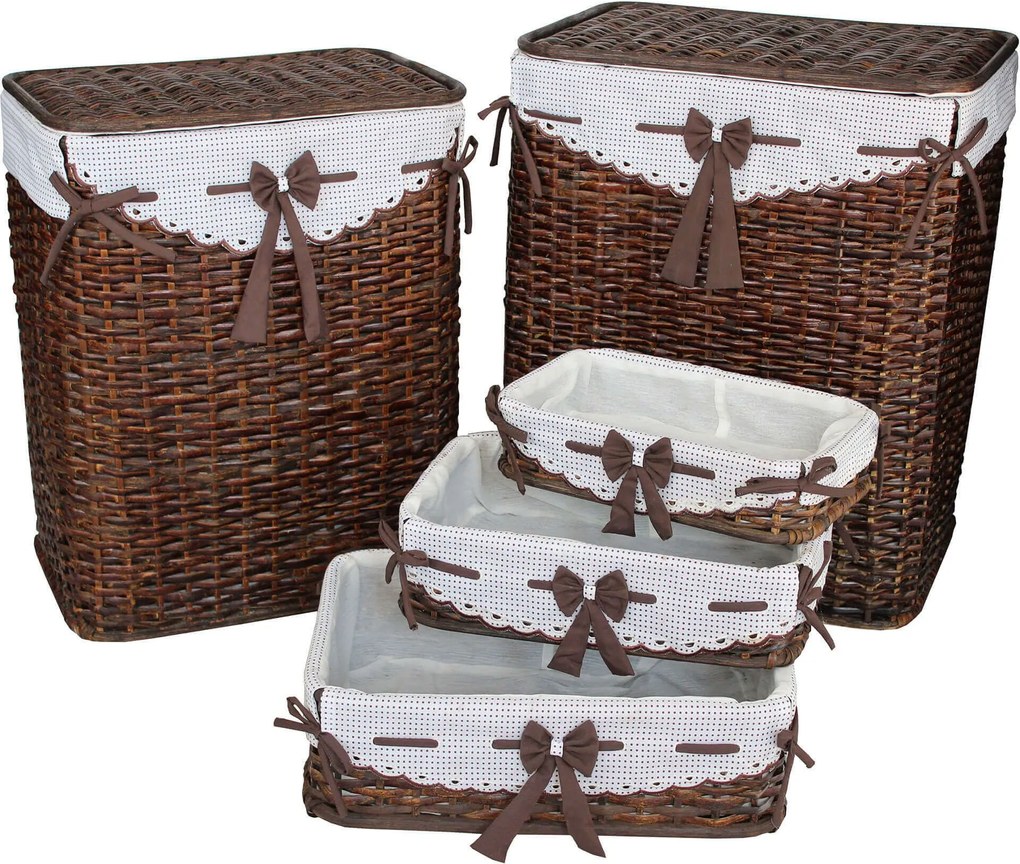 CINCO - sei 5 cesti porta biancheria