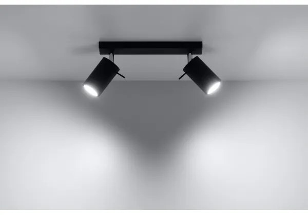 Sollux SL.0092 - Faretto RING 2 2xGU10/10W/230V nero