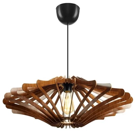 Lampadario a sospensione con filo 1xE27/60W/230V marrone diametro 47 cm