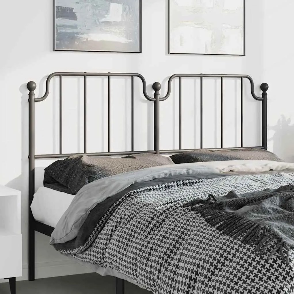 Testiera İn Metallo Nero 150 Cm /