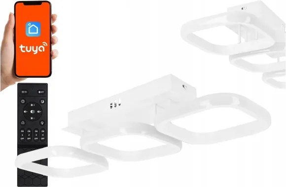 Plafoniera dimmerabile LED/33W/230V 3000-6500K bianco Wi-Fi Tuya + telecomando