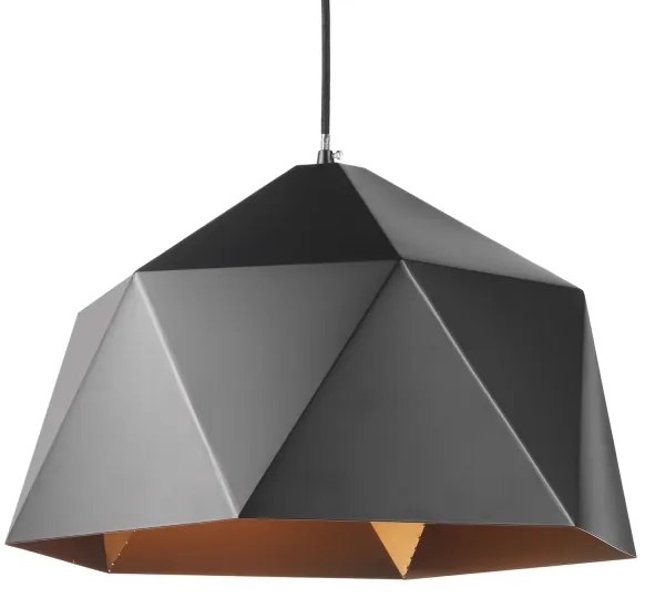 ONLI - Lampadario a sospensione con filo YONG 1xE27/22W/230V nero diametro 46 cm