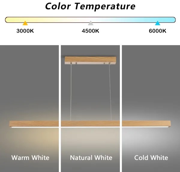Brilagi - Lampadario LED a cavo OAK LED/30W/230V 3000/4500/6000K rovere