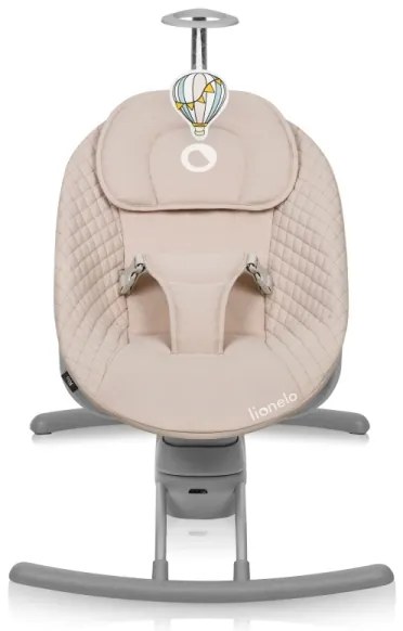 Lionelo - Altalena per bambini RIO con melodia 4xC Beige Latte + telecomando