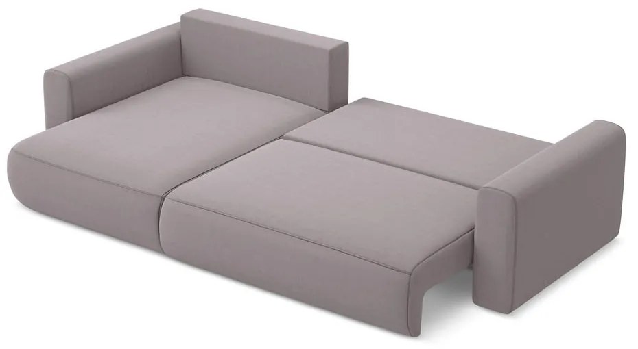 Divano angolare lavanda allungabile/con contenitore (con penisola a sinistra/con chaise lounge) con rivestimento in velluto Kapua – Makamii