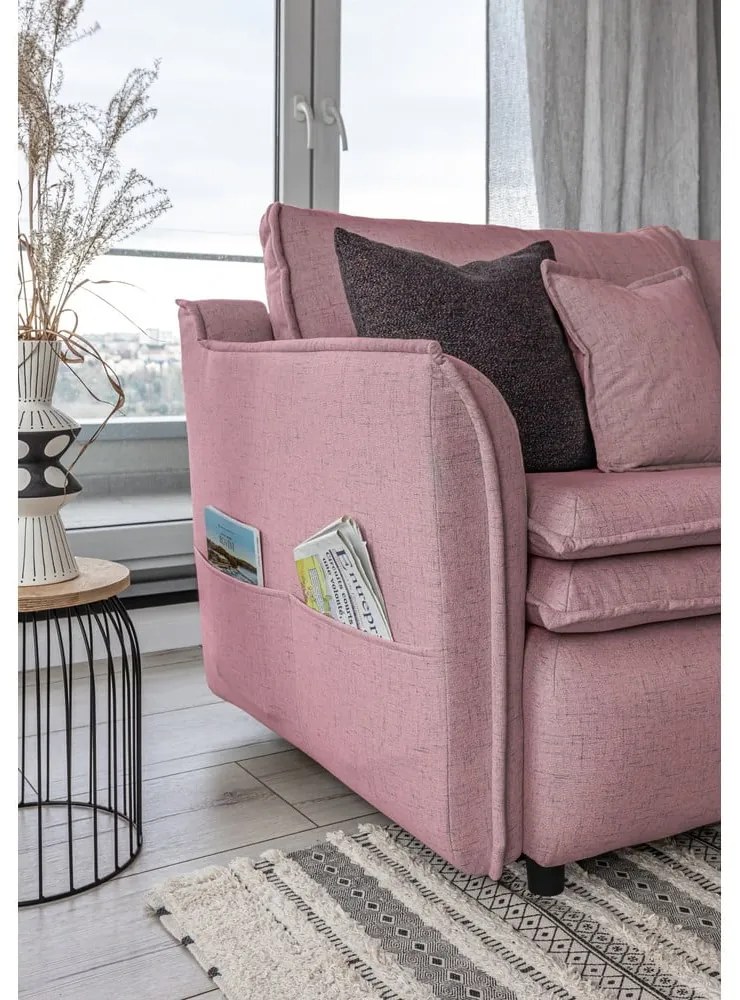 Divano letto rosa Charming Charlie - Miuform