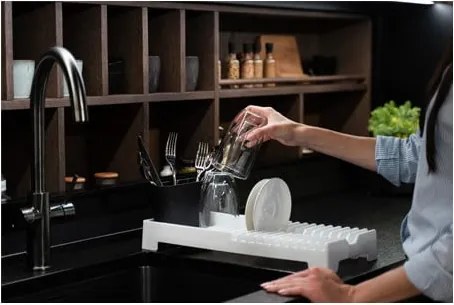 Scolapiatti bianco Livio Duo - Vialli Design