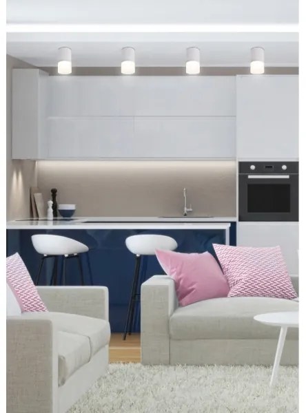 Faretto TUBA 1xGU10/15W/230V grigio/bianco