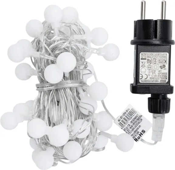 Aigostar - Catena luminosa decorativa LED per esterni 50xLED/3,6W/230V/8 funzioni 5m IP44 bianco caldo