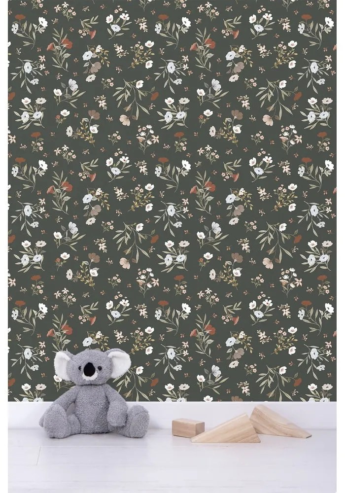 Carta da parati per bambini 10 m x 50 cm Floral Poetry - Lilipinso