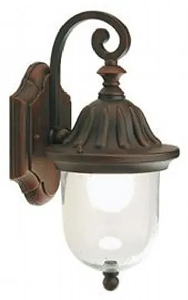 Applique Da Esterno Contemporanea Rain Alluminio E Vetro Ruggine 1 Luce E27