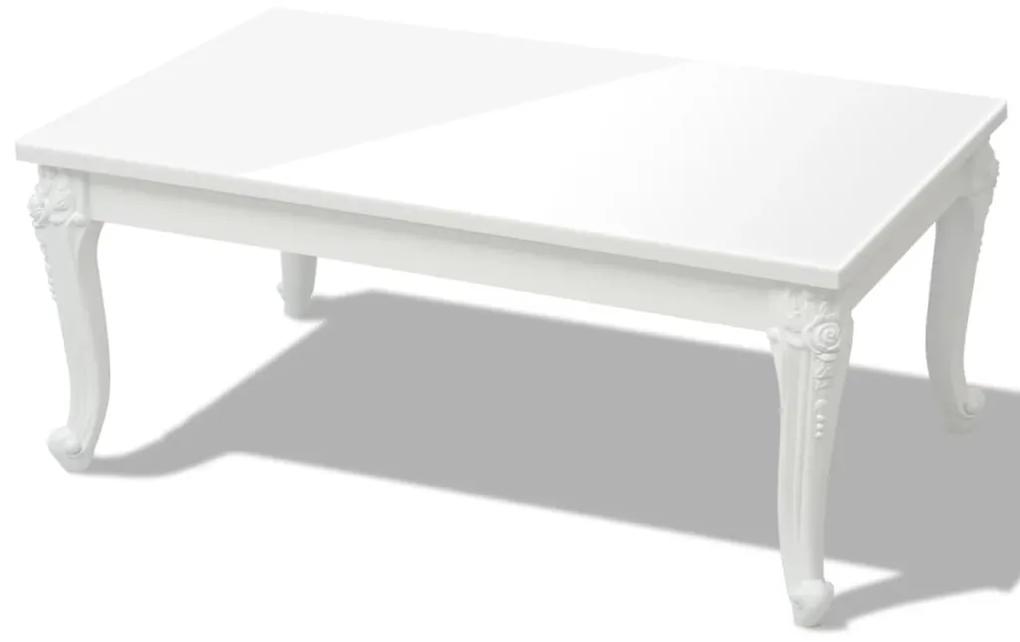 Tavolino da salotto 100x60x42 cm bianco lucido