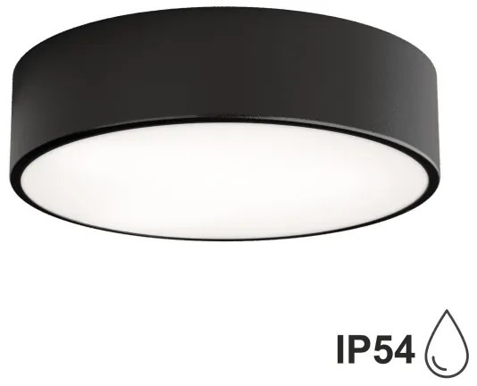 Brilagi - Plafoniera da bagno CLARE 2xE27/24W/230V diametro 30 cm nero IP54