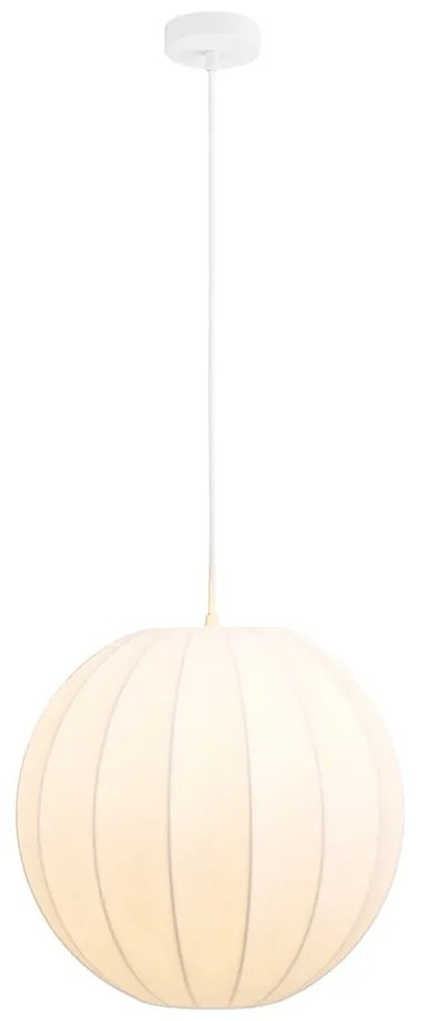 Lampadario bianco con paralume in tessuto ø 40 cm Coventry – House Nordic
