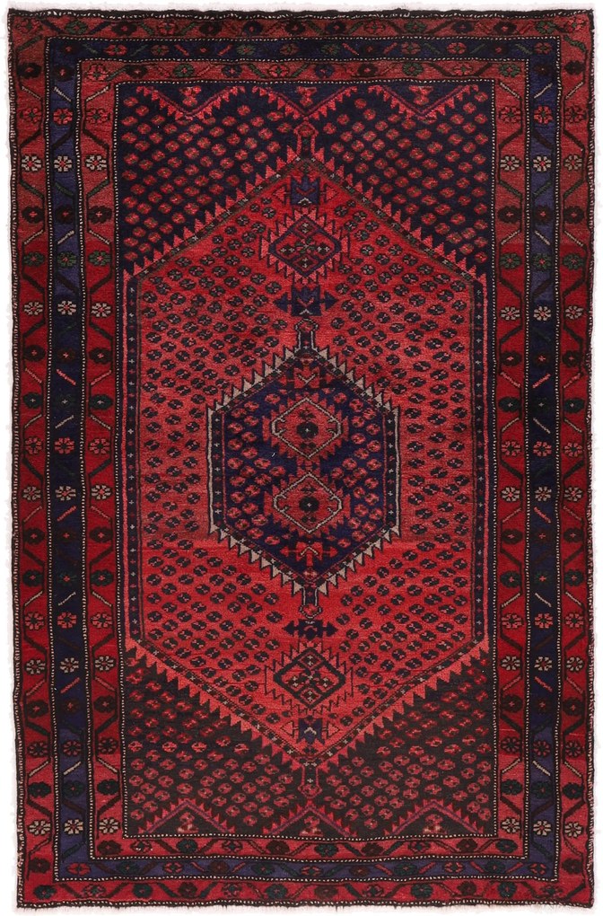 Hamedan Tappeto 130 x 210 (Iran) Annodato A Mano