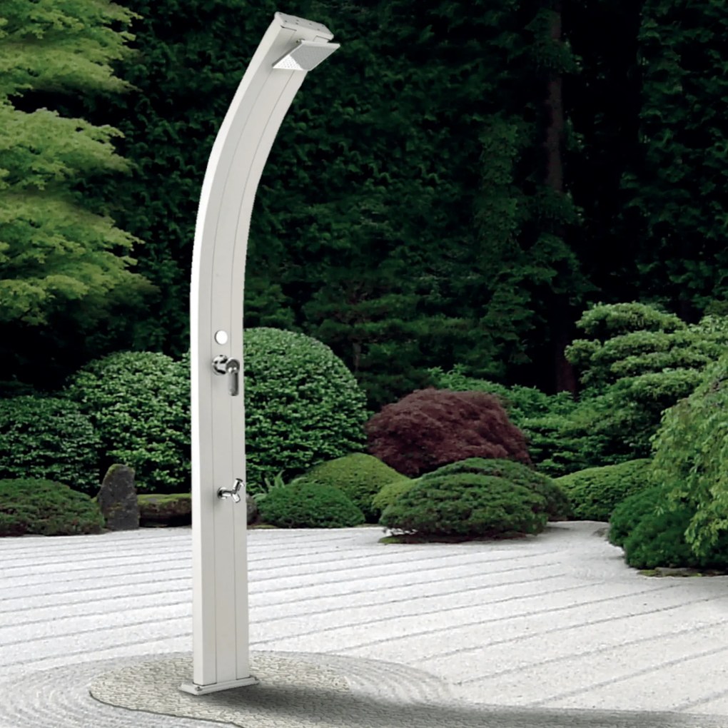 Doccia Solare Per Esterno 25 Lt Con Soffione Miscelatore e Lavapiedi Arkema "Spring A120"