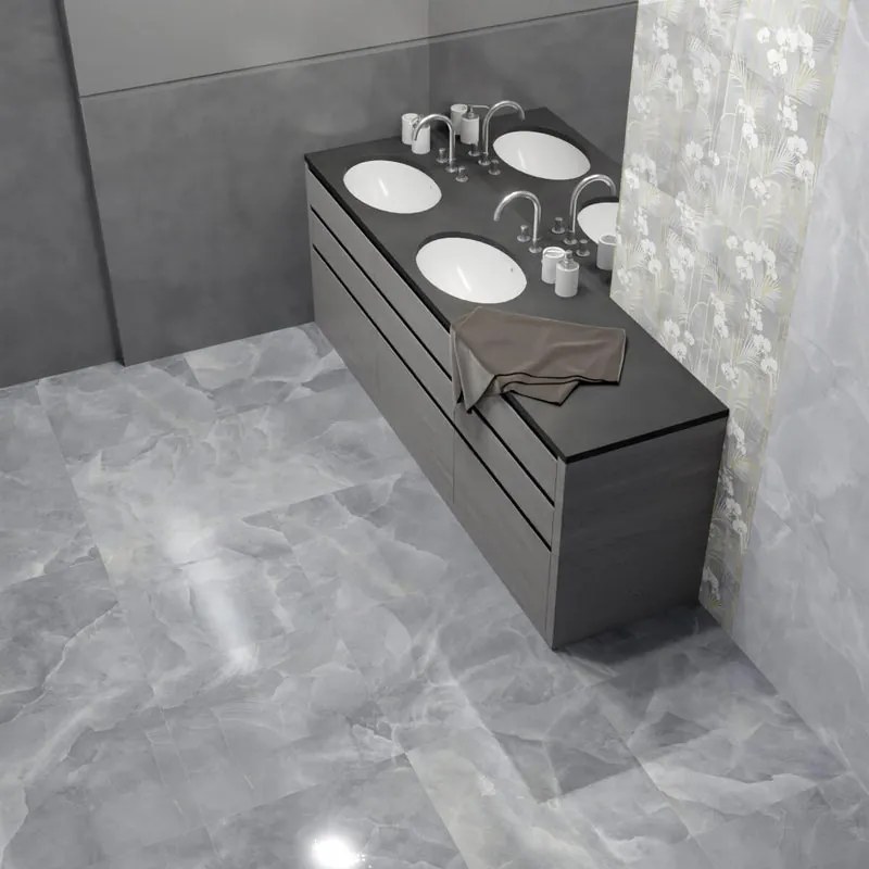 Piastrella da pavimento e rivestimento interno rettificato Venus Grey in gres porcellanato smaltato lappato grey 60 x 60 cm Sp. 9 mm traffico medio (pei 2/5) 1.44 mq