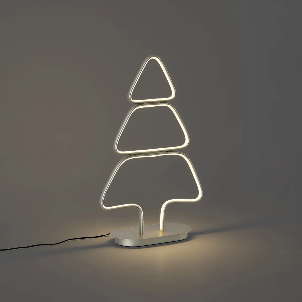 Lampada da tavolo natalizia albero di Natale in acciaio con LED - Arbre