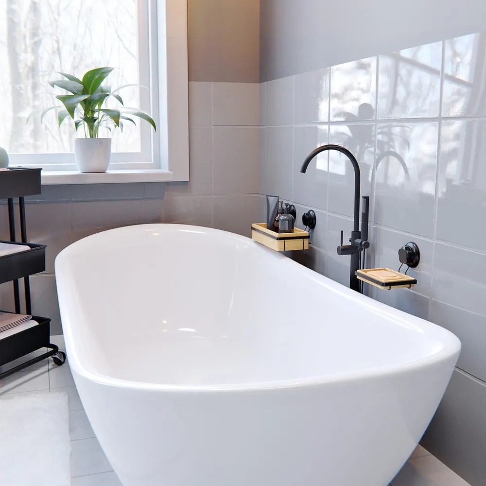 Mensola da bagno autoportante in bambù SPA Bestlock - Compactor