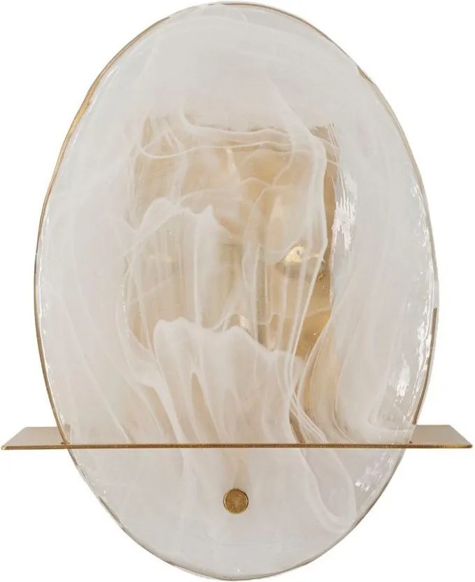 Lampada da parete dorata in vetro Portlan – Mauro Ferretti