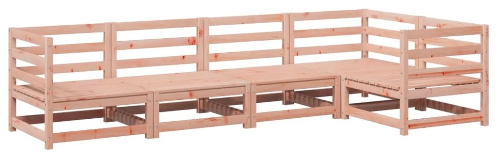 Set divani da giardino 5 pz in legno massello abete douglas