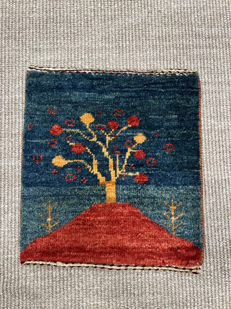 Gabbeh Tappeto persiano 40 x 40 Verde (Iran) Annodato A Mano