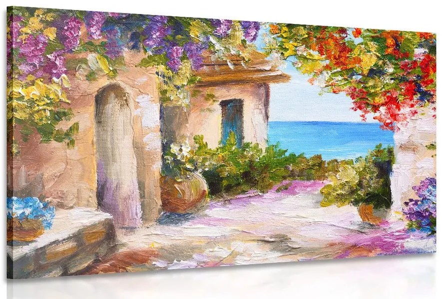 Quadro su tela – Casetta estiva sulla costa