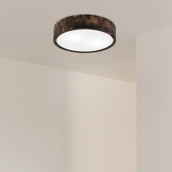 Lampada a soffitto OAK SMOKY 2xE27/15W/230V Ø37,5 cm rovere marrone scuro