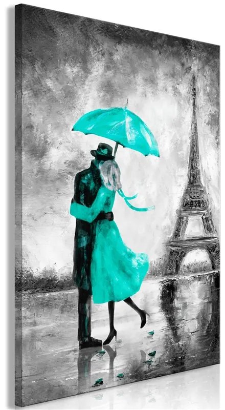 Quadro Paris Fog (1 Part) Vertical Green  Colore Grigio, Dimensioni e Misure 40x60