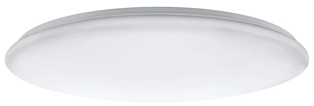 Plafoniera Moderna Giron Acciaio Bianco Luce Led Integrato 73W