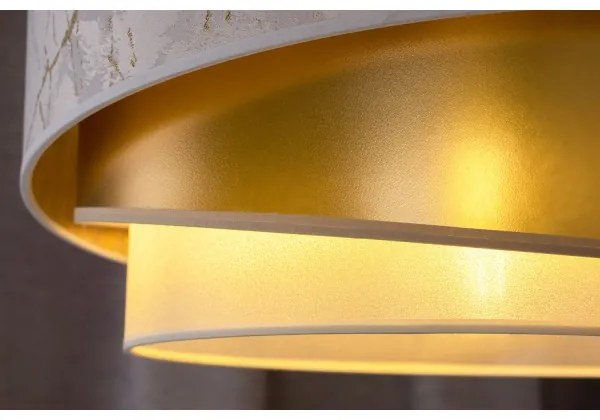 Duolla - Lampadario a plafone KOBO 1xE27/15W/230V diametro 45 cm bianco/oro