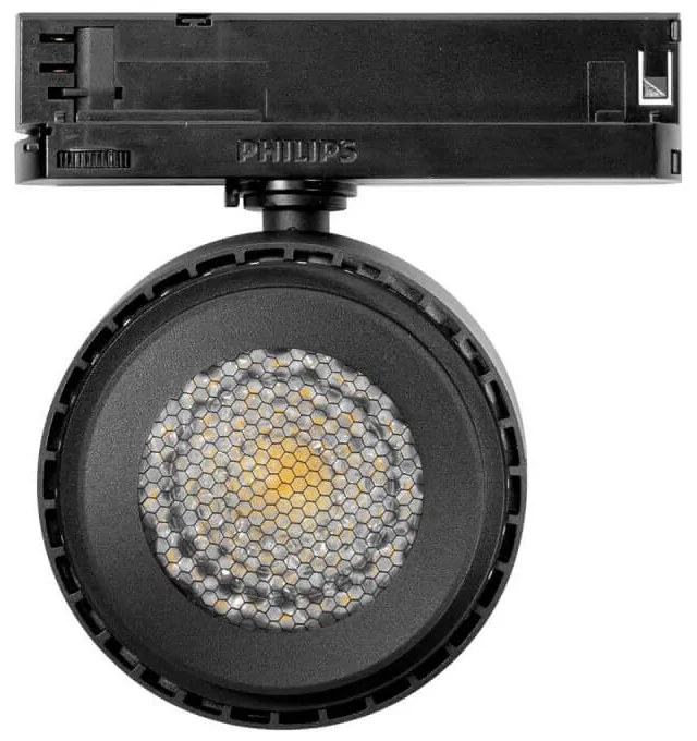 Faro LED 34W,Trifase, Regolabile 15°-60° Nero con driver Philips CRI97 UGR11 Colore Bianco Variabile CCT