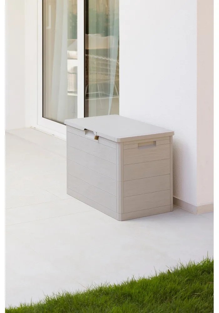 Contenitore da giardino grigio chiaro in plastica Woodys – Toomax