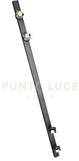 Base nera snodo portalampada incluso 4 luci attacco gu10 120cm