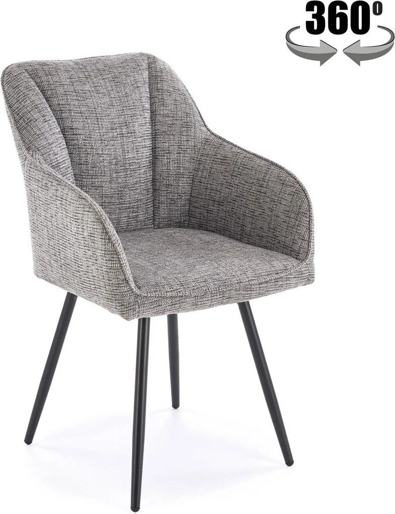 Sedia K576 in tessuto grigio chiaro – 54x60x85 cm