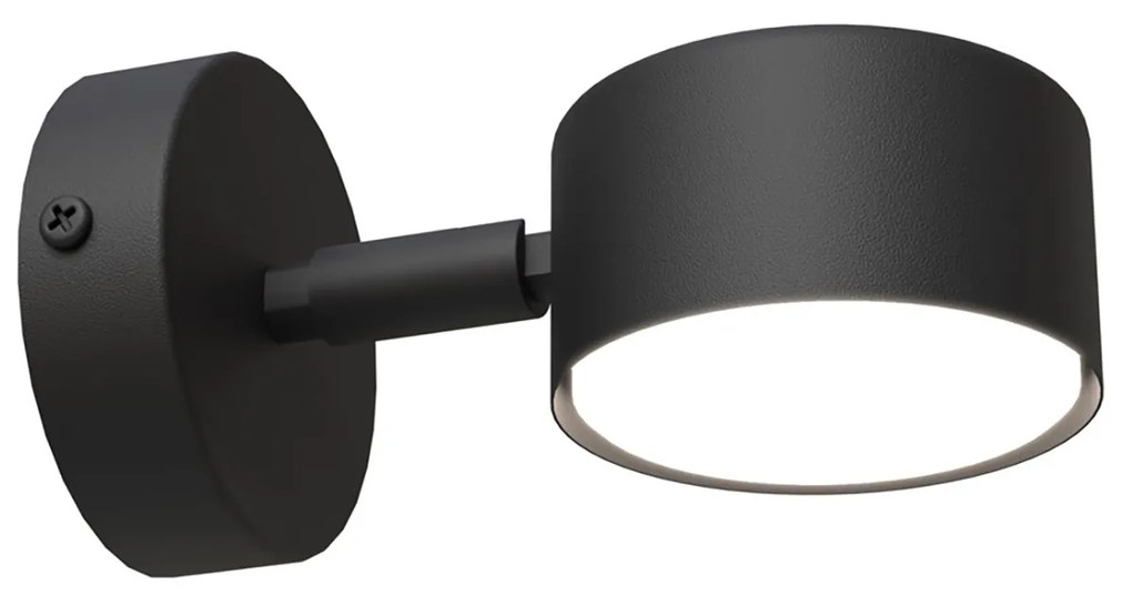 Applique Minimal Hermes Acciaio Nero 1 Luce Gx53 Ip20