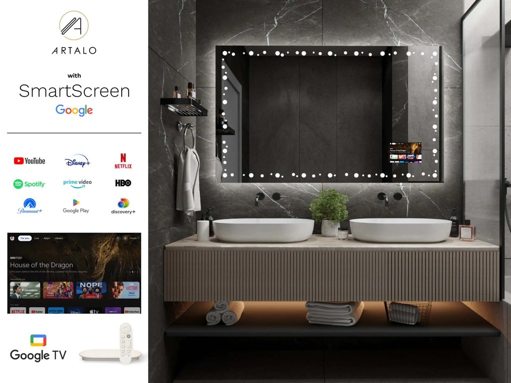 Specchio con illuminazione LED M20