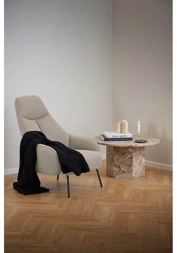 Tavolino rotondo in marmo marrone chiaro ø 80 cm Naxos - Actona