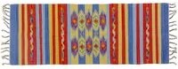 Tappeto moderno Seattle, stile kilim, 100% cotone, multicolore, 240x60cm