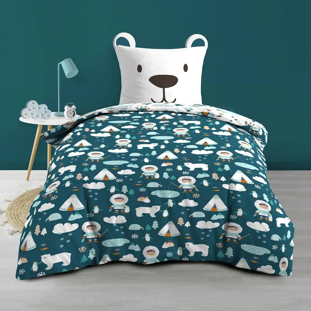 Biancheria da letto per bambini in cotone per letto singolo 140x200 cm Igloo - douceur d'intérieur